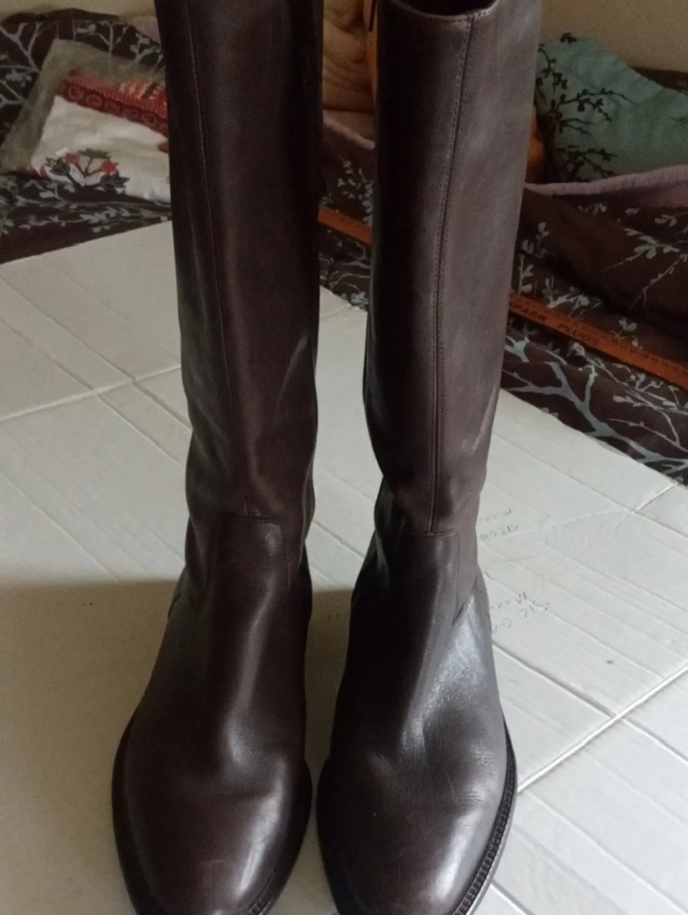 Eddie Bauer Tall Leather Riding Boots Wide Calf Size 9W